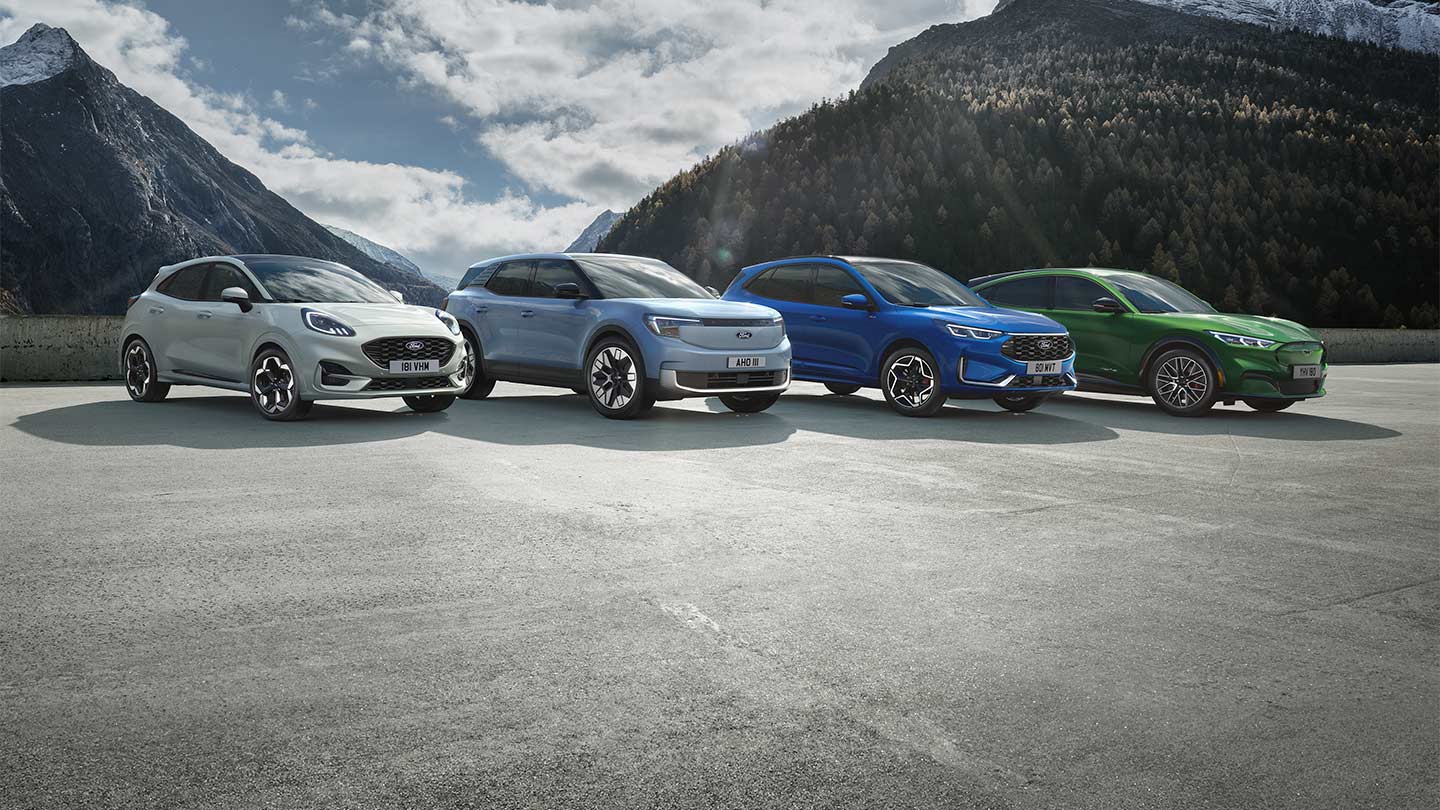 Gama de automóveis de substituição Ford Fiesta, incluindo Ford Puma, Ford Explorer elétrico e Ford Kuga