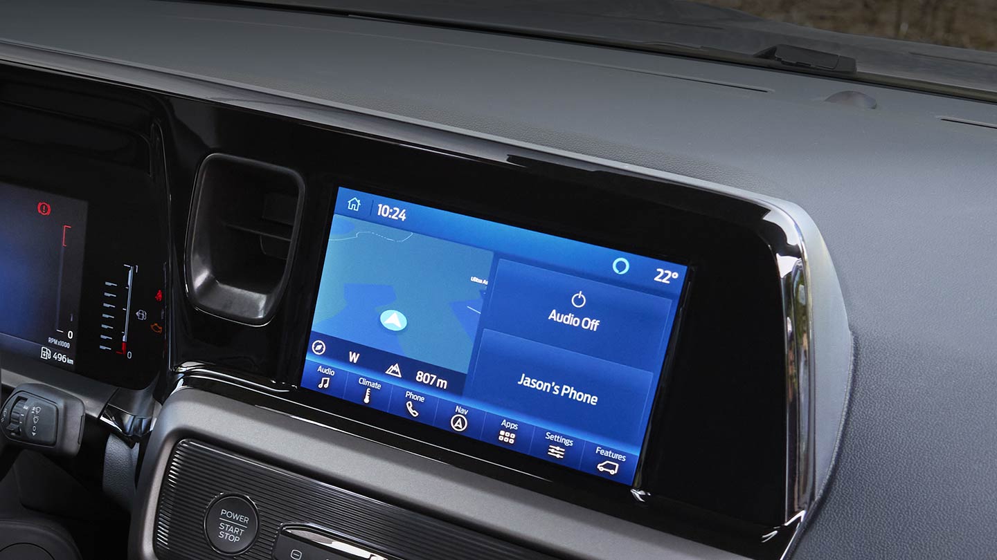 Suporte para telemóvel no Ford Tourneo Courier