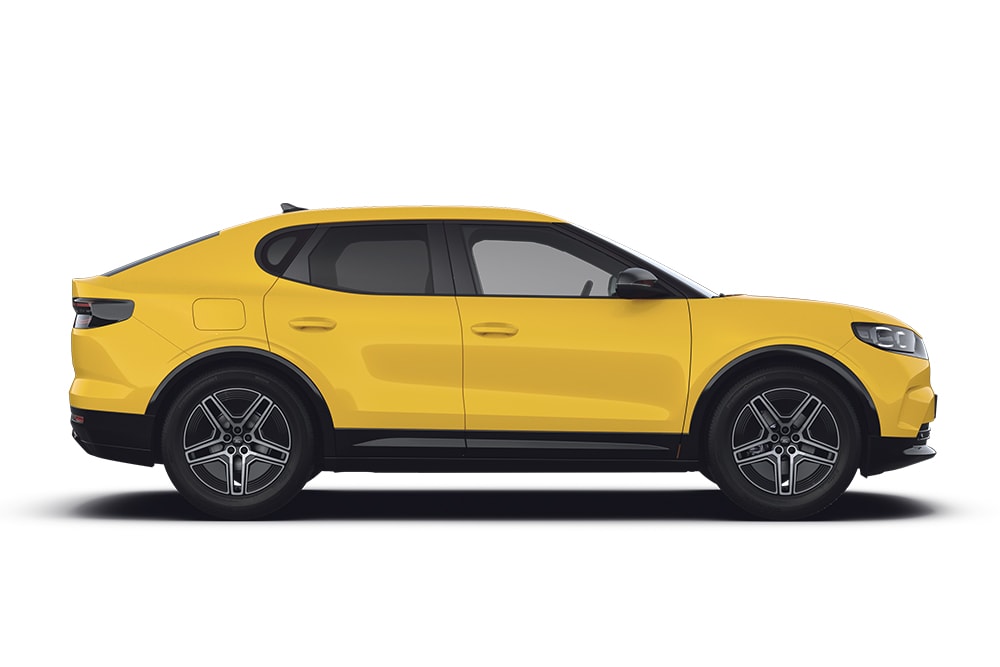 Ford Capri amarelo, parte da gama SUV Ford.
